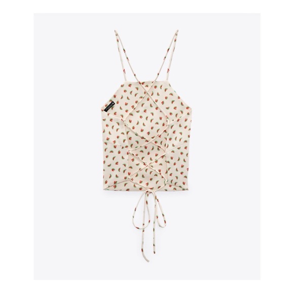 ✨HP✨NWT Zara satin crop top Size:S - Picture 5 of 8